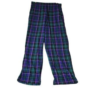 Victoria's Secret Women's Sleepwear Pants M/L Purple Green Plaid Cotton